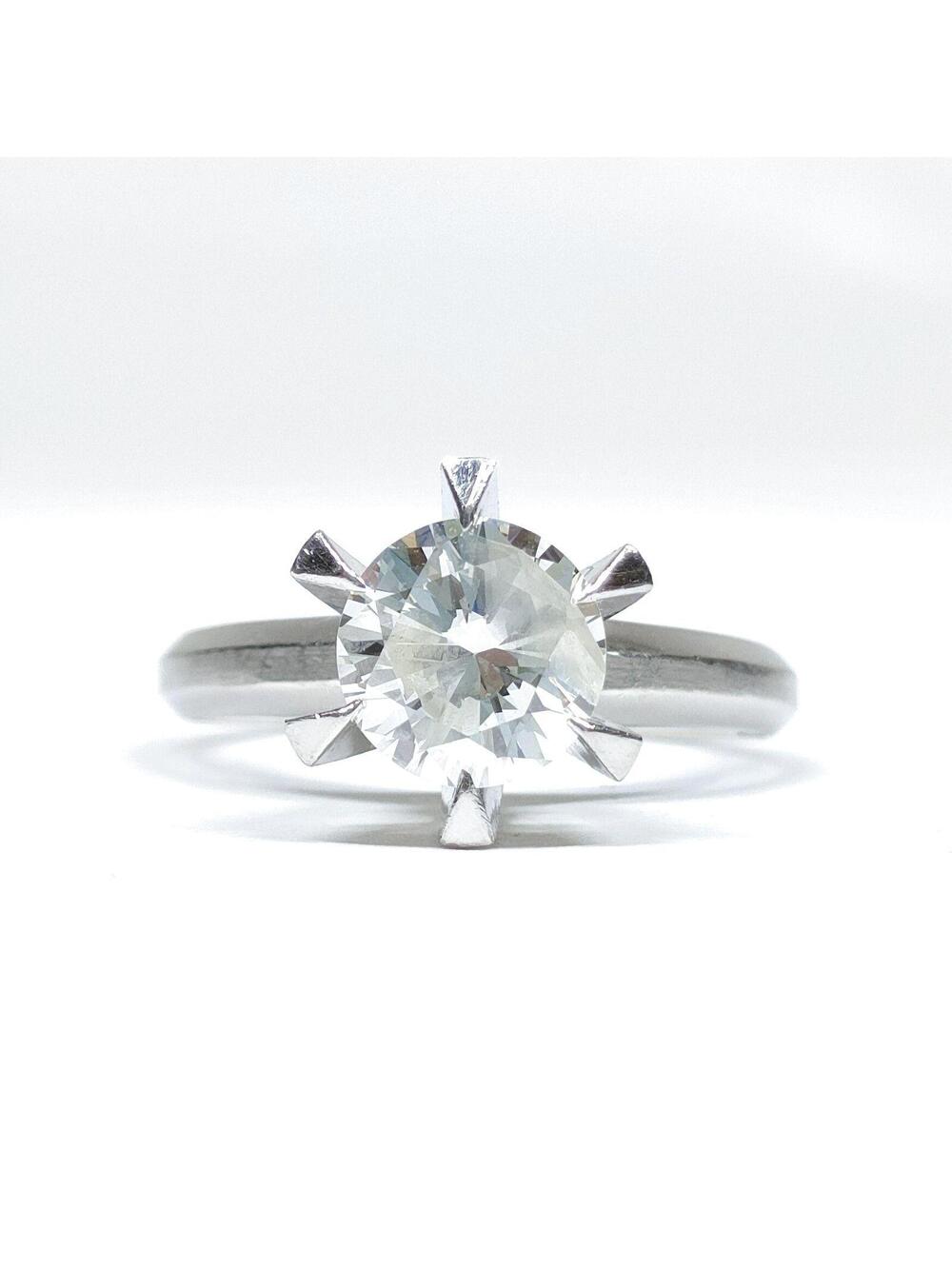Jewelry Ring Natural Diamond 1.3ct Platinum 5650276